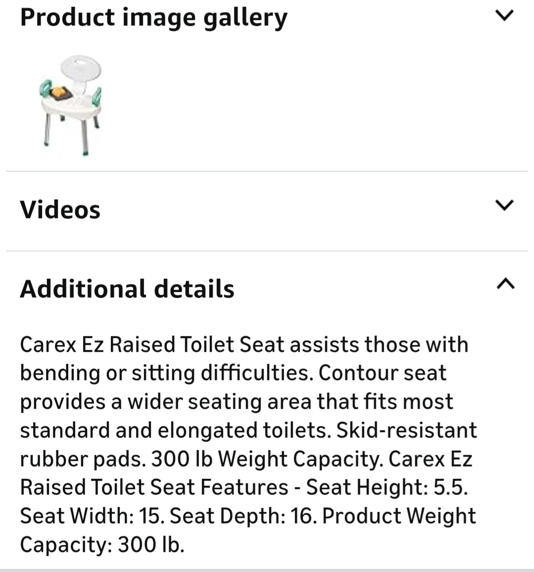 Carex Ez Raised Toilet Seat - photo 2