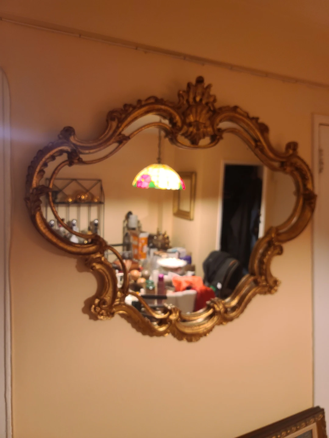 Vintage Ornate Gold Mirror