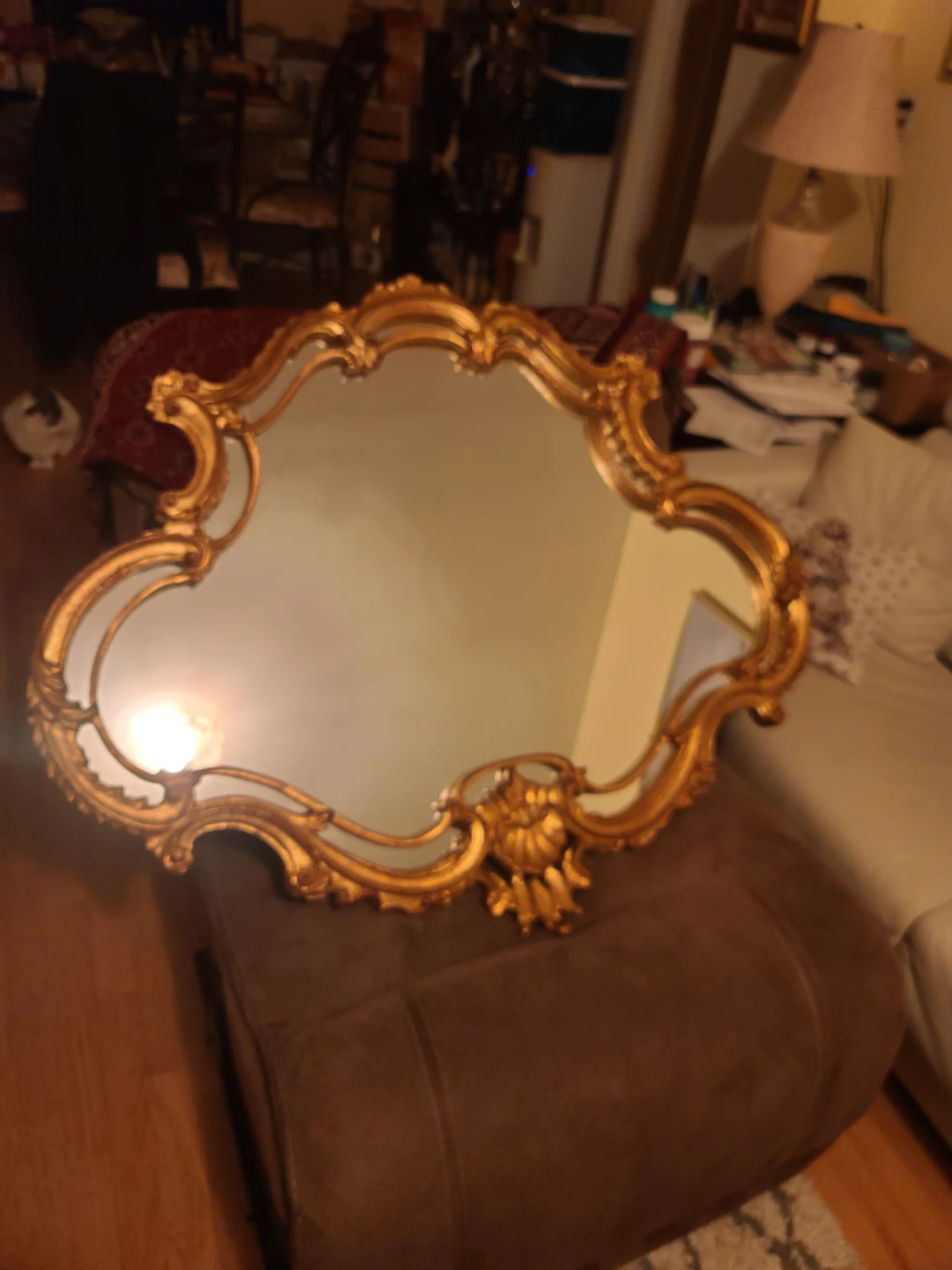 Vintage Ornate Gold Mirror - photo 2
