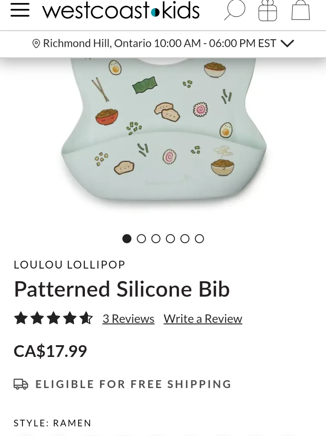 Silicone Bib NEW - Loulou Lollipop (Ramen Print) - photo 4