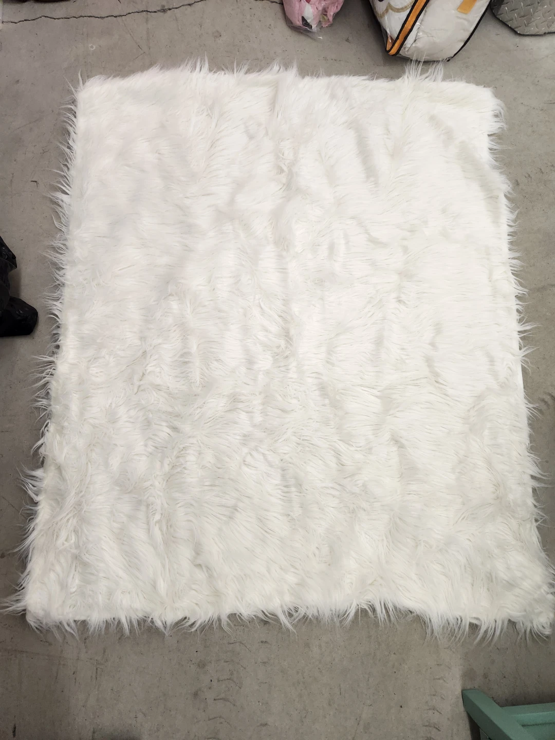 White Faux Fur bed cover