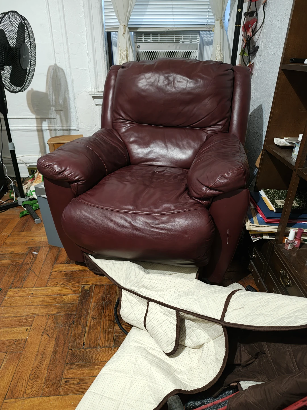 Burgundy Leather Recliner