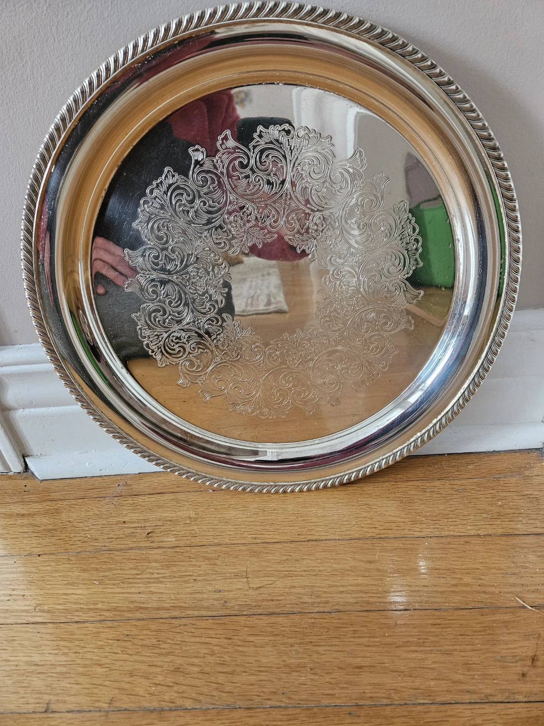Fiesta Silver Serving Platter by Oneida Ltd.
