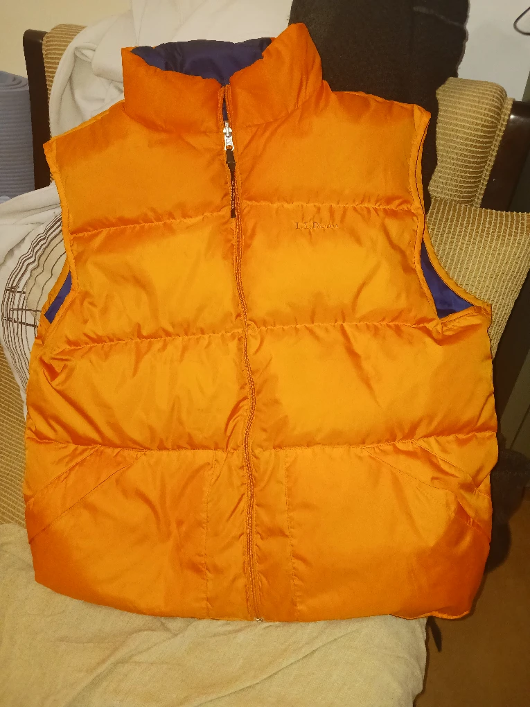 L.L.Bean Reversible Puffer Vest Orange/Blue