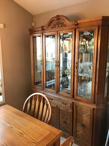 Wooden China Cabinet with Glass Doors - photo 2