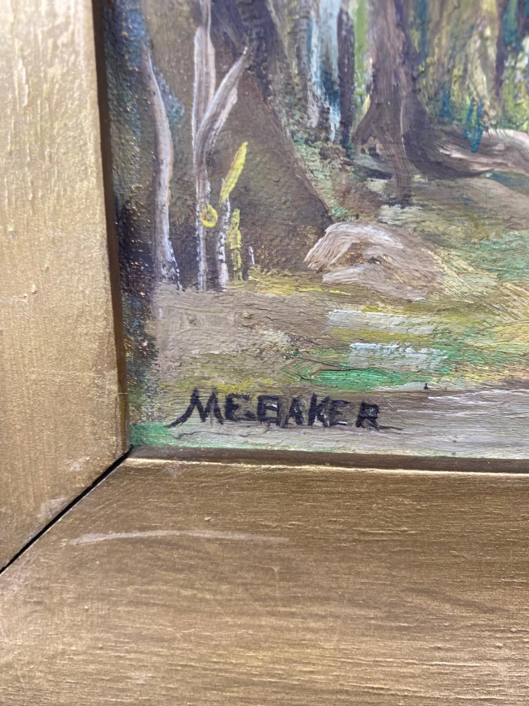 Vintage Meaker Oil Painting - photo 3