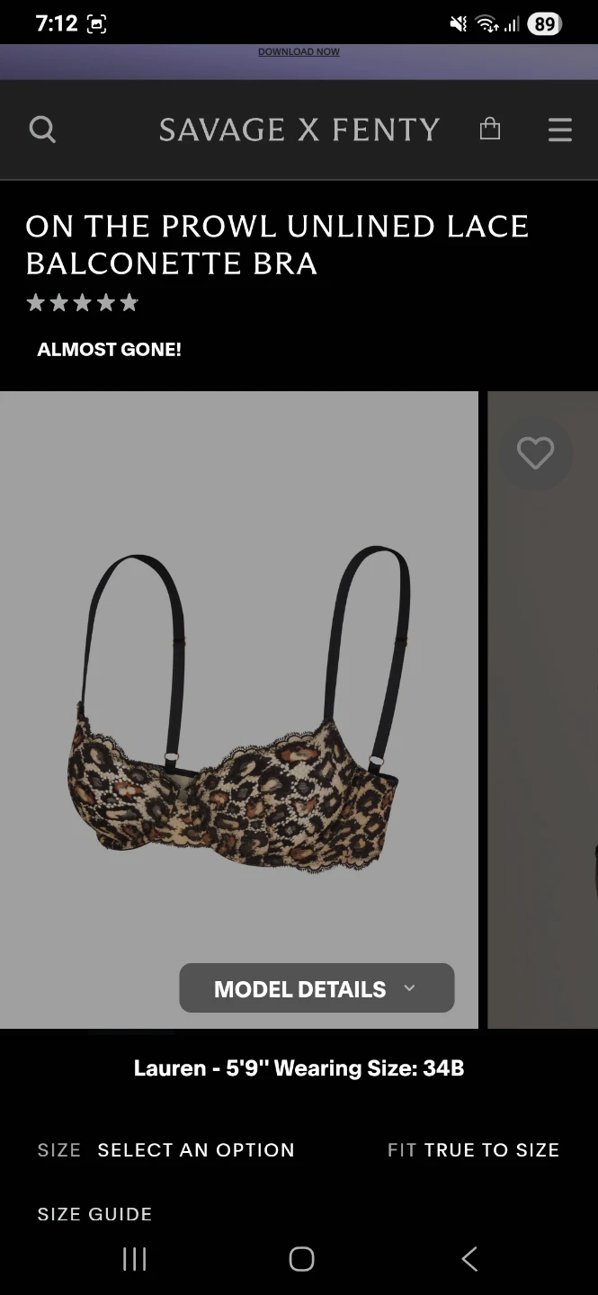 NEW 38D Savage X Fenty Bra
