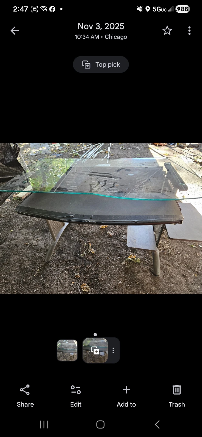 Glass Top Computer Desk - photo 2