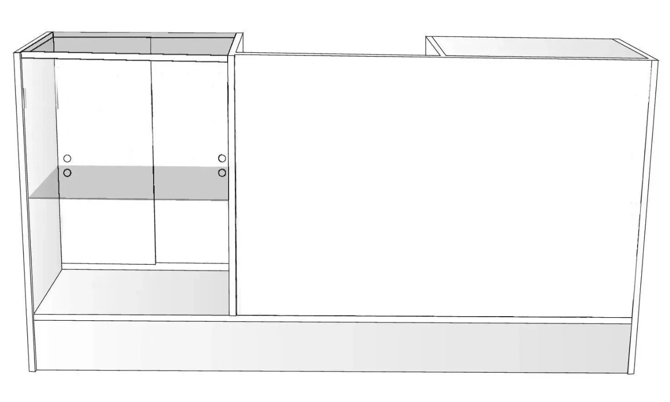 🥕 FREE NEED GONE  - Retail Display Counter with Glass Shelves - photo 2