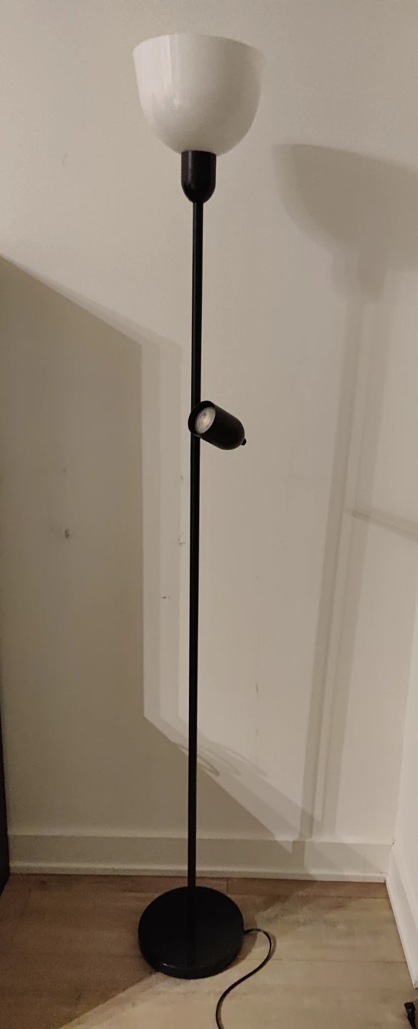 IKEA NOT Floor Uplight/Reading Lamp - Black