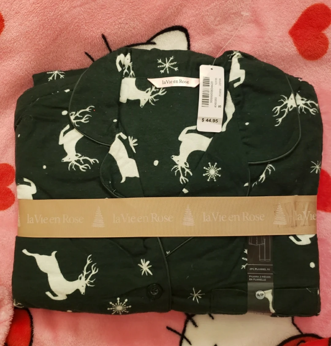 La Vie en Rose Flannel Pajama Set - photo 2