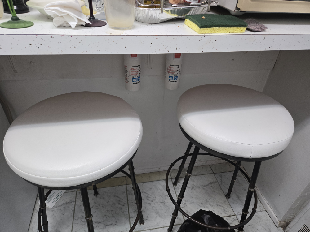 Two White Bar Stools - photo 2