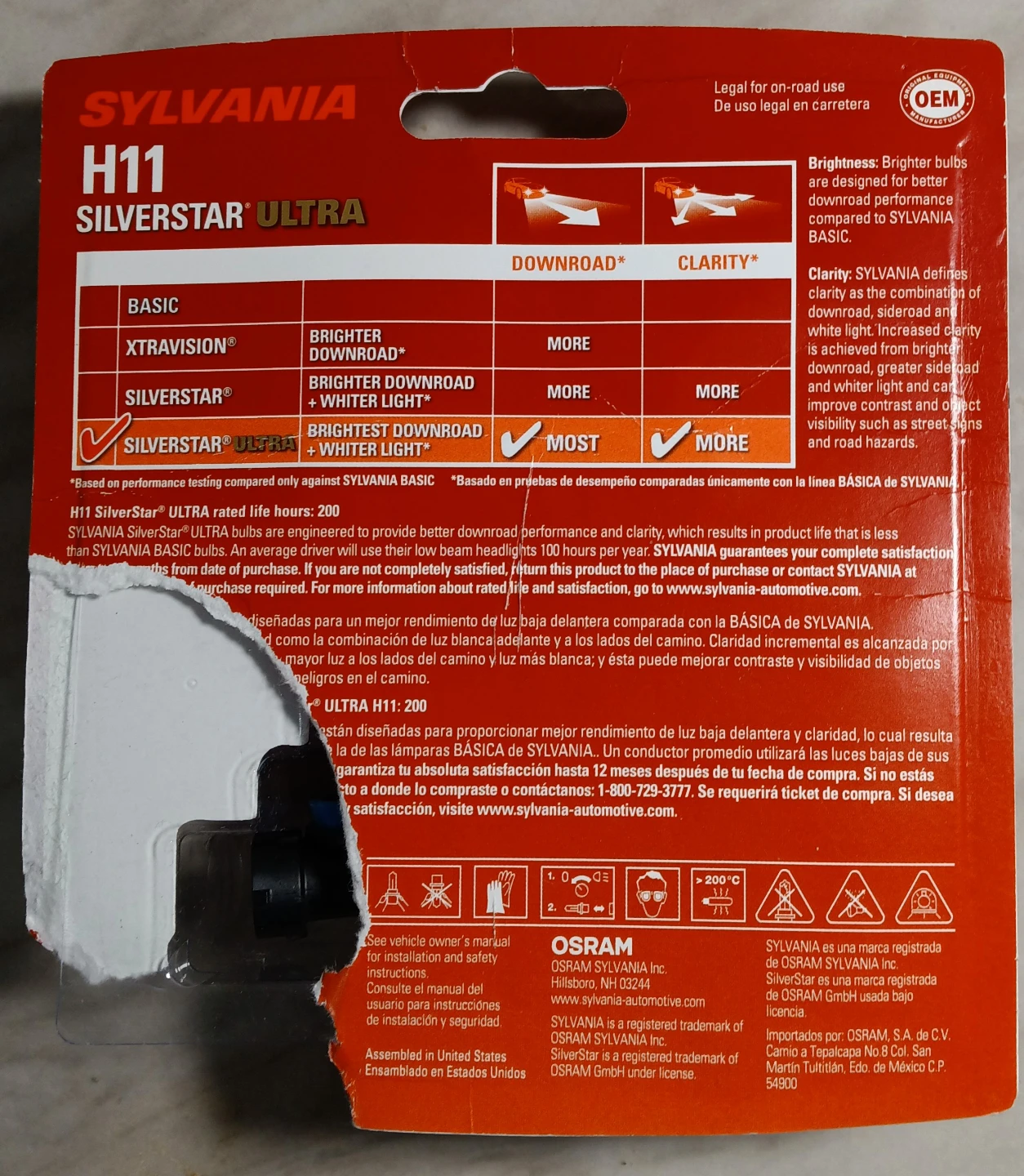 Sylvania H11 SilverStar Ultra: Halogen Headlight Bulbs (New) - photo 3