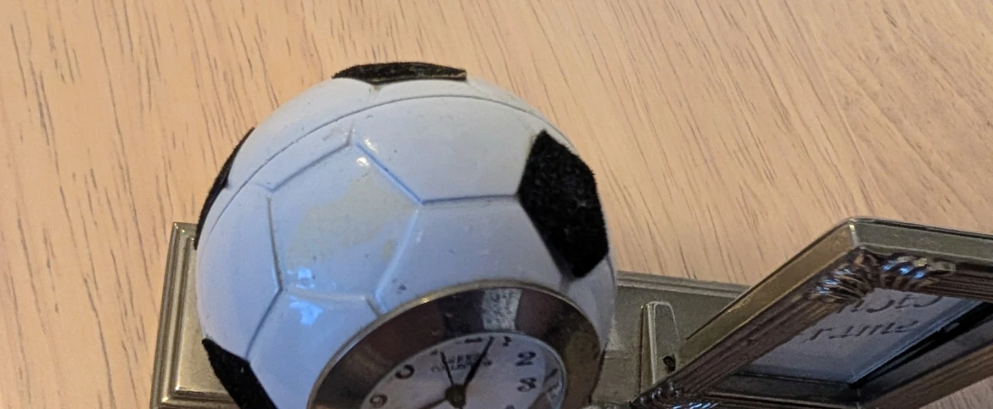 Soccer Ball Desk Clock and Photo Frame Set - photo 3