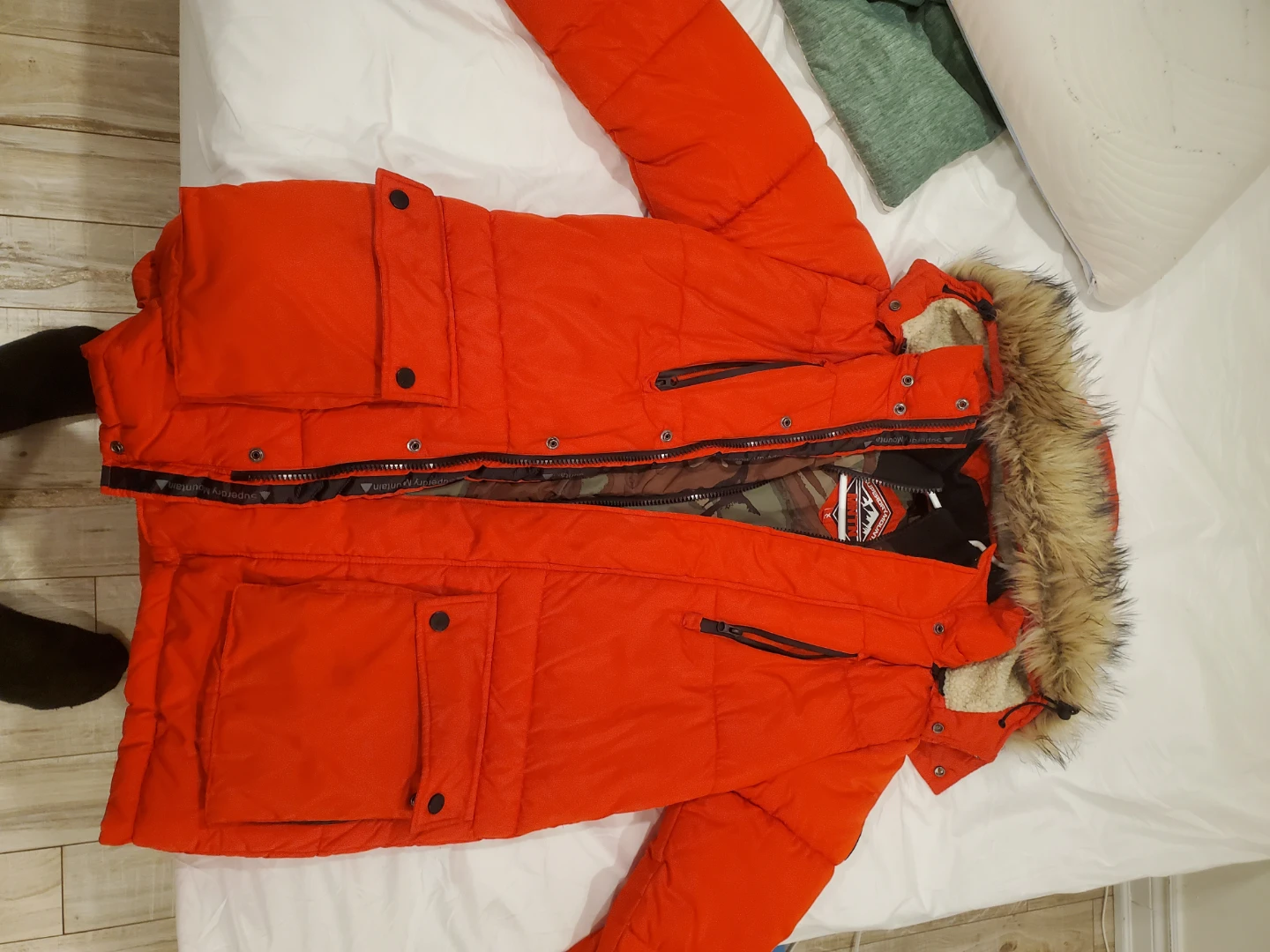 Superdry Mountain Squad Orange Jacket - Size XL