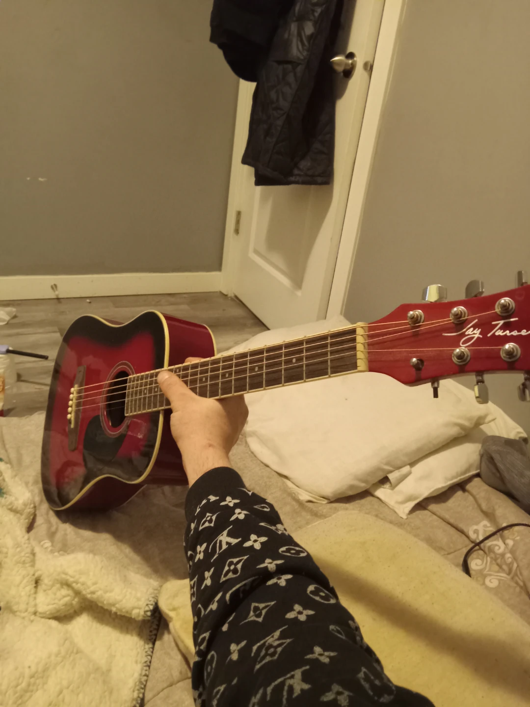 Jay Turser Acoustic Guitar - Red & Black