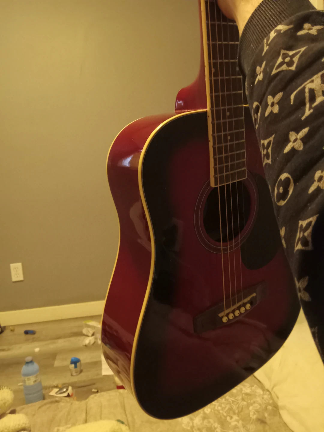 Jay Turser Acoustic Guitar - Red & Black - photo 2