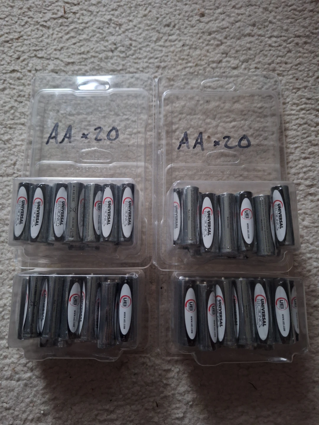 NEW 20-pk Universal Electronics AA Batteries 🔋