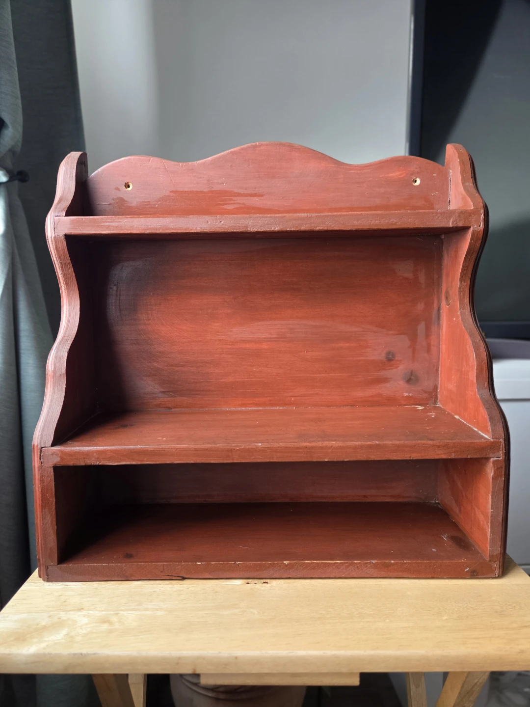Rustic Wood Shelf Spice Rack
