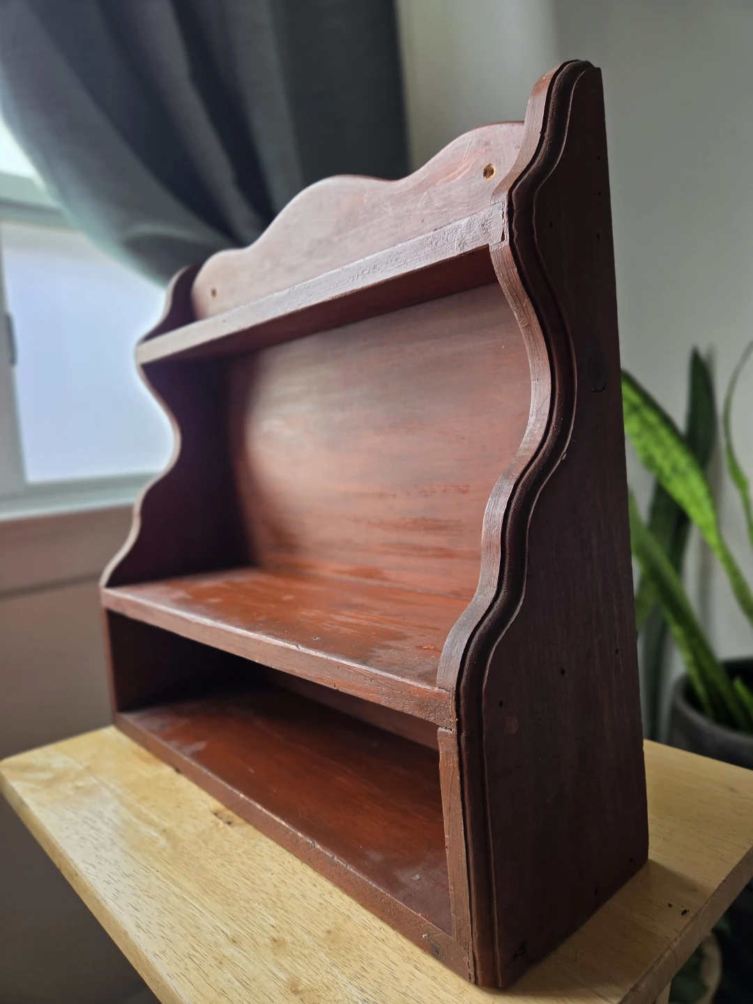 Rustic Wood Shelf Spice Rack - photo 2