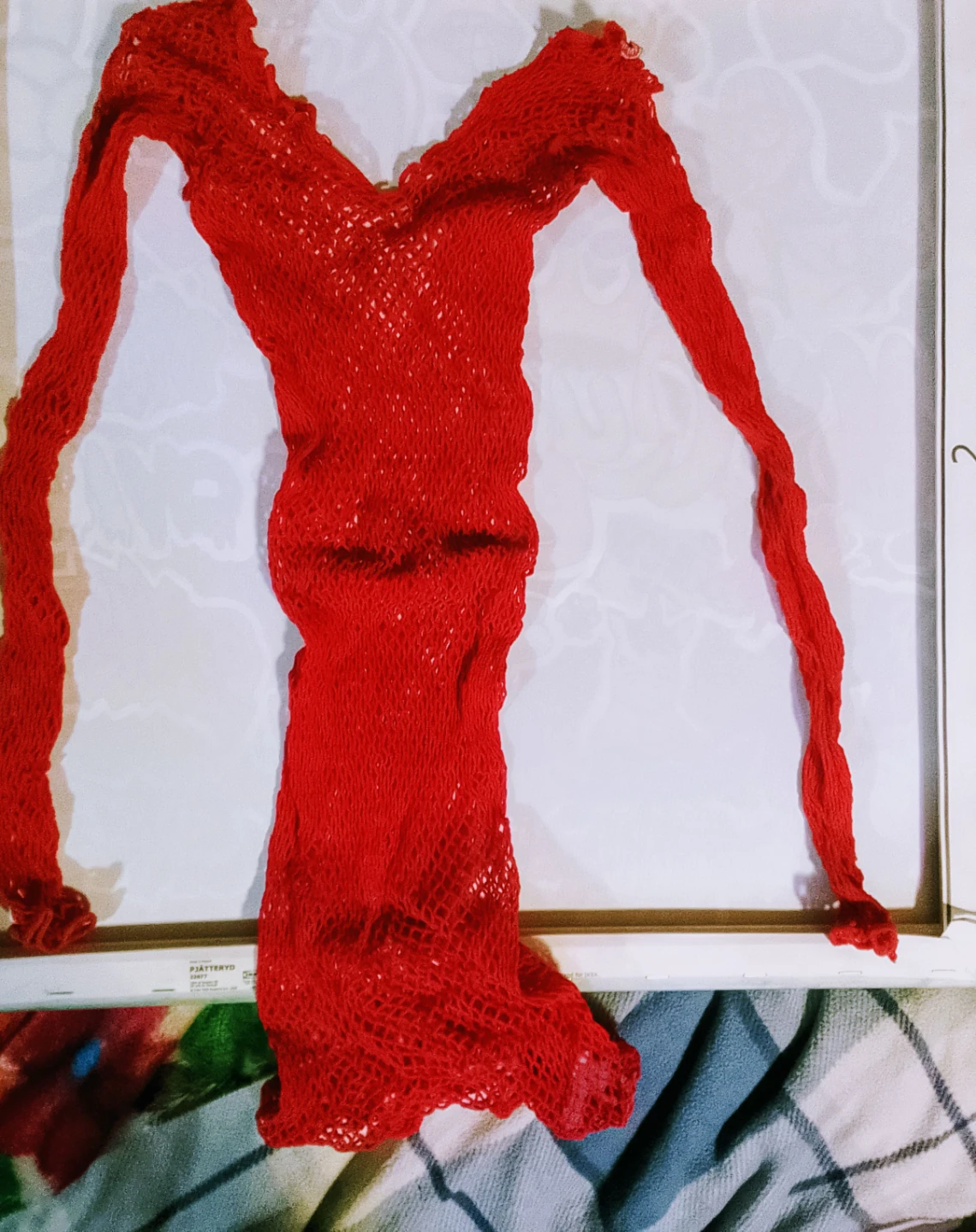 Red & Black Fishnet Stockings