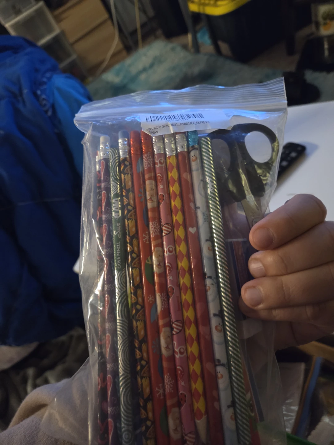 Pack of Pencils and Erasers