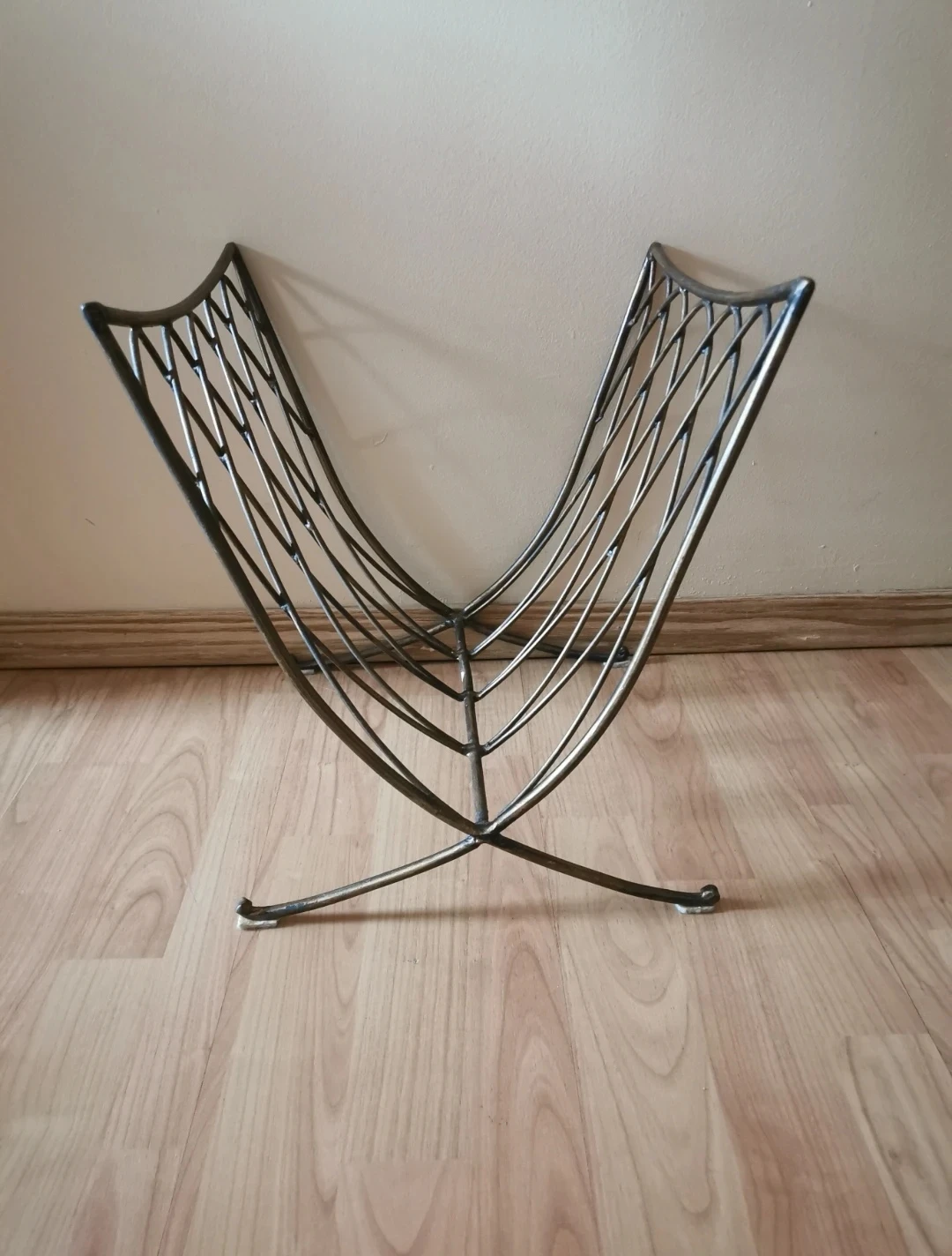 Vintage Mid Century Metal Magazine Rack Holder - photo 2