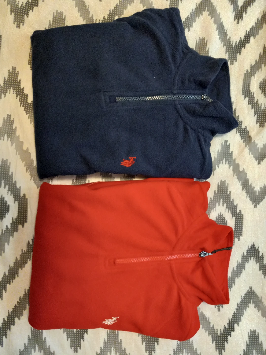 US Polo Assn. 1/4 Zip Pullovers - Navy & Red - photo 2