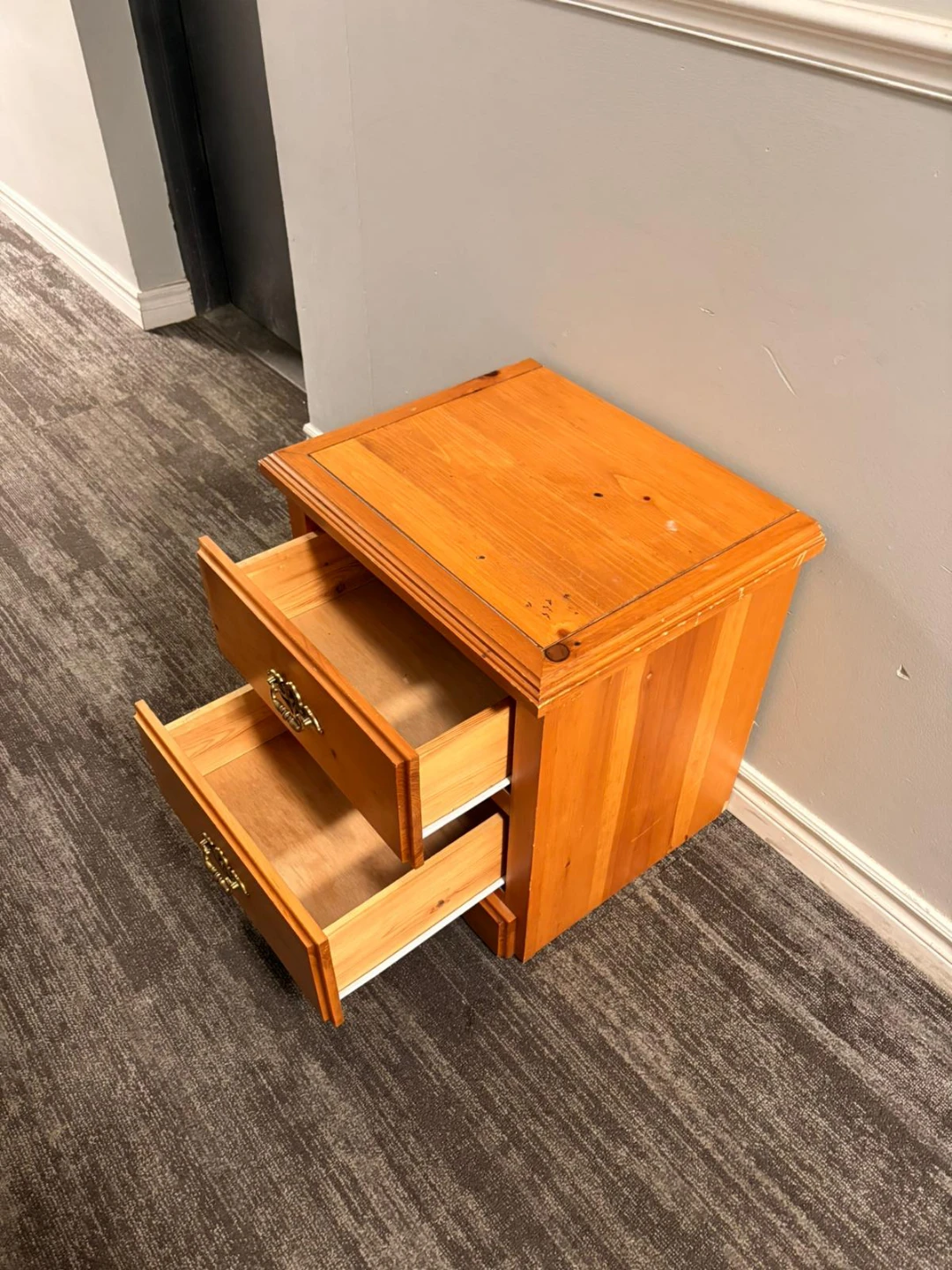 Wooden 2-Drawer Bedside Table - photo 4