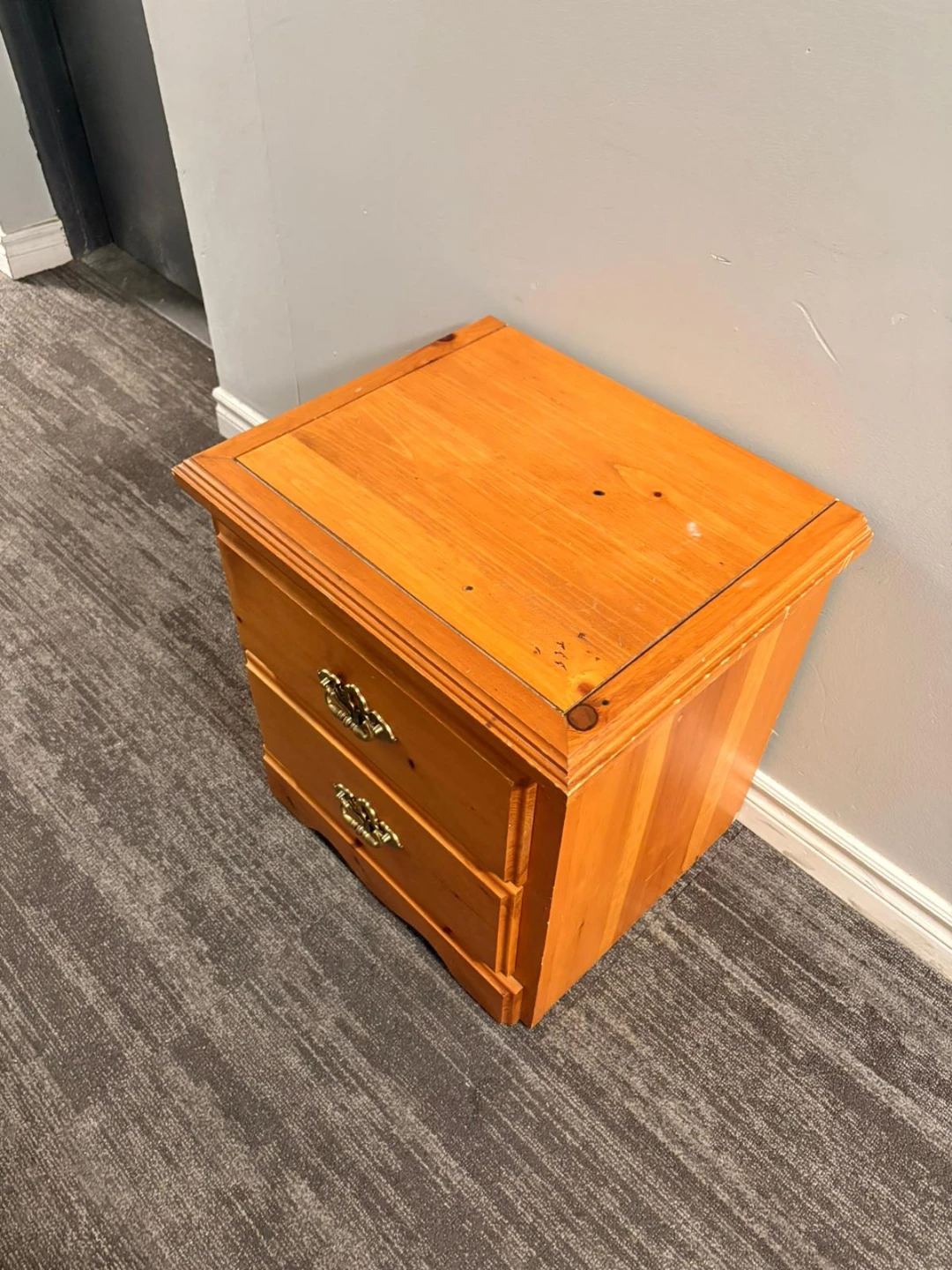 Wooden 2-Drawer Bedside Table - photo 5