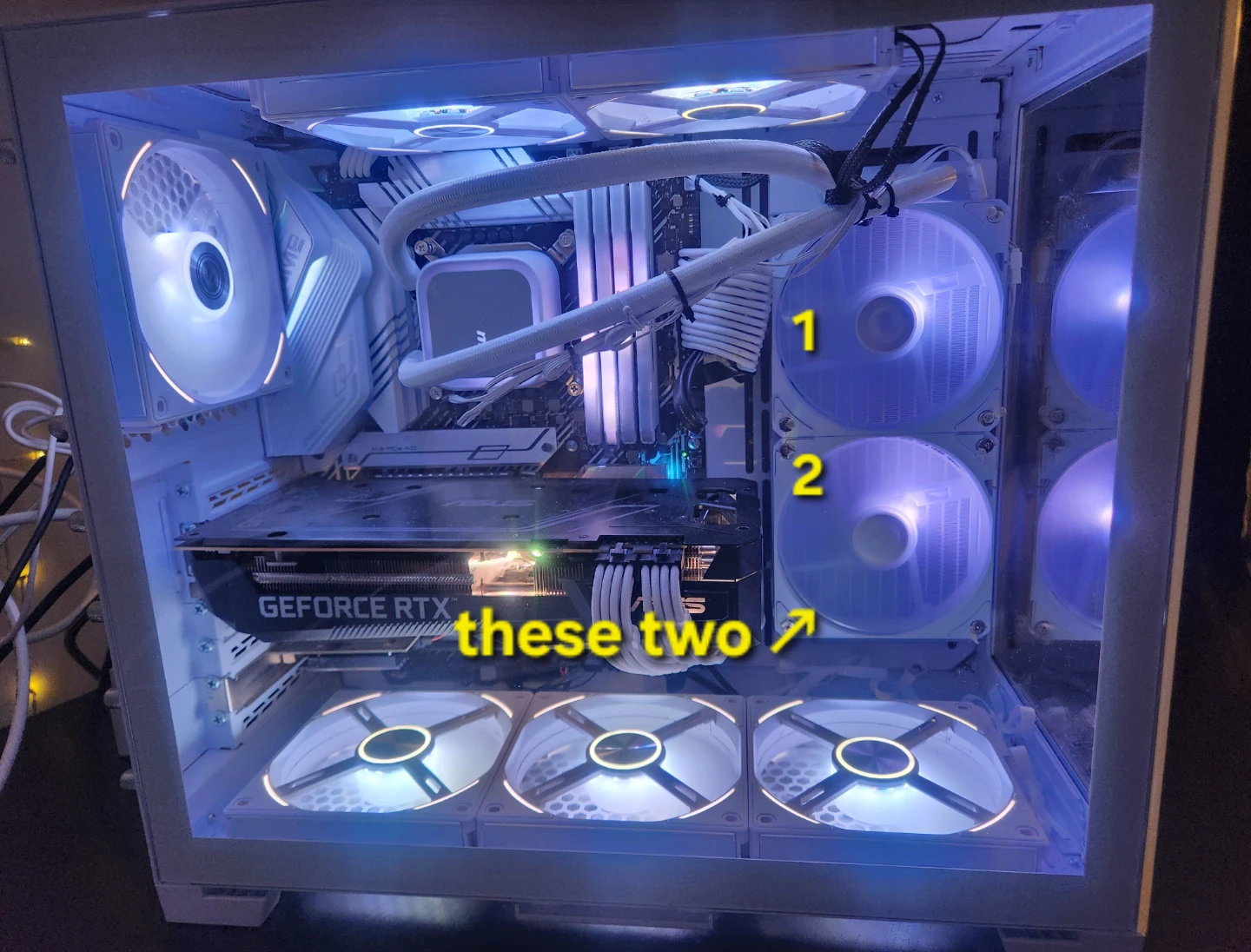 NEW MSI 120mm White RGB Fans (Pair) - photo 3