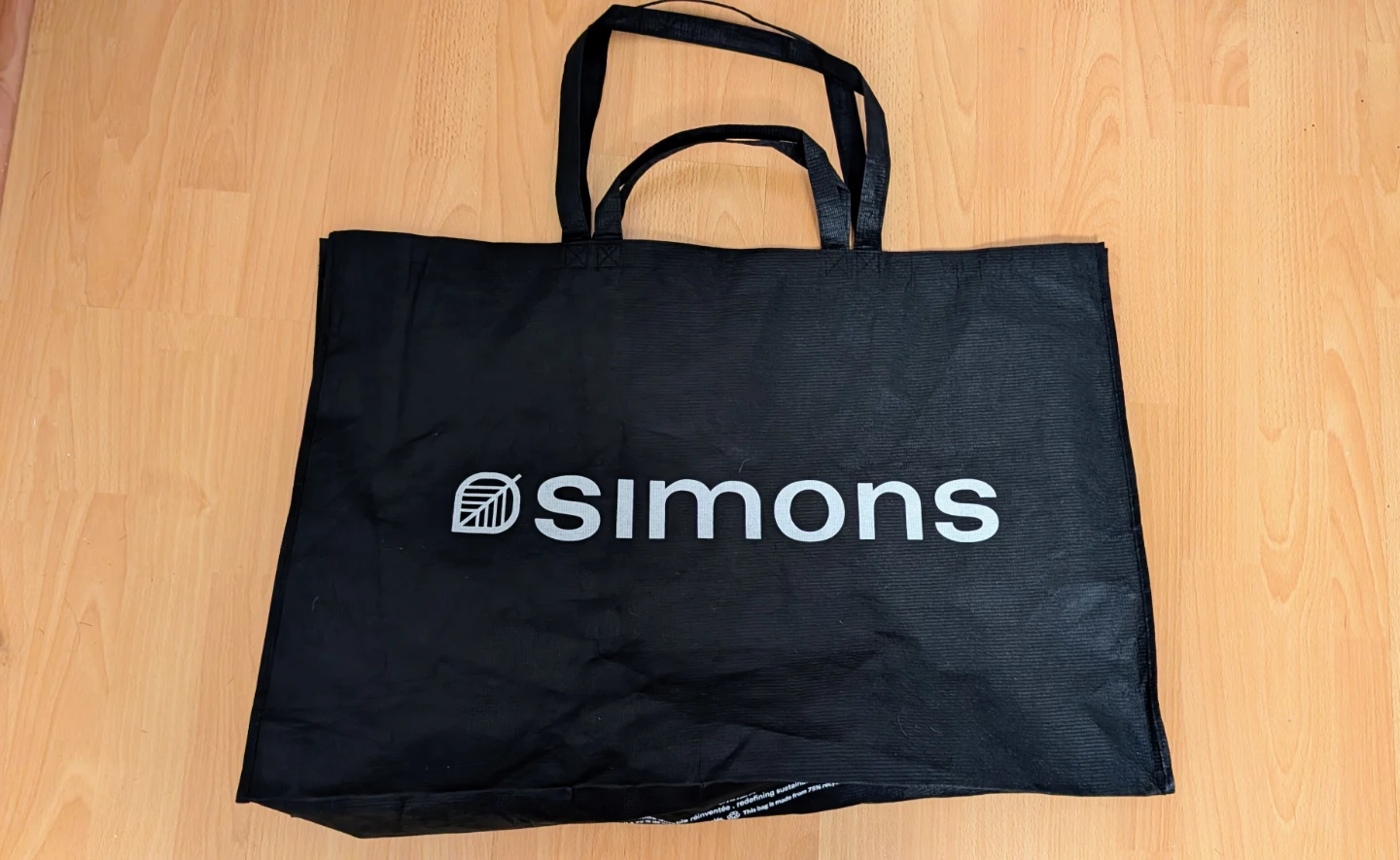 Brand New Simons Black Reusable Shopping Bag