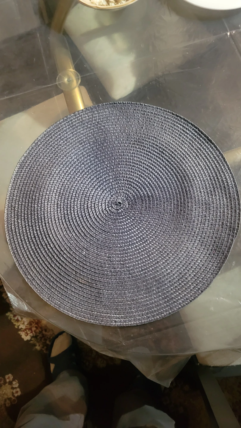 🥕Round Woven Placemat - Grey