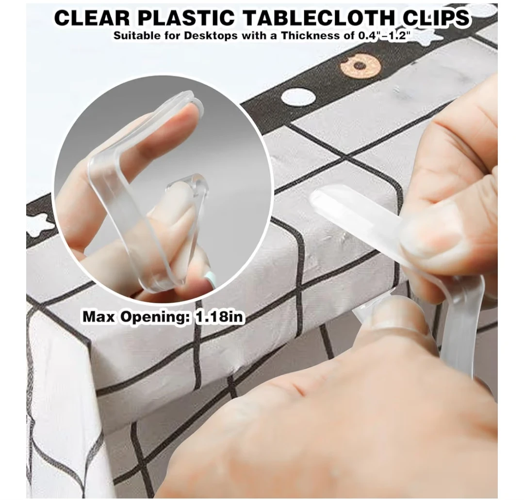 32 Clear Table cloth clips - photo 2