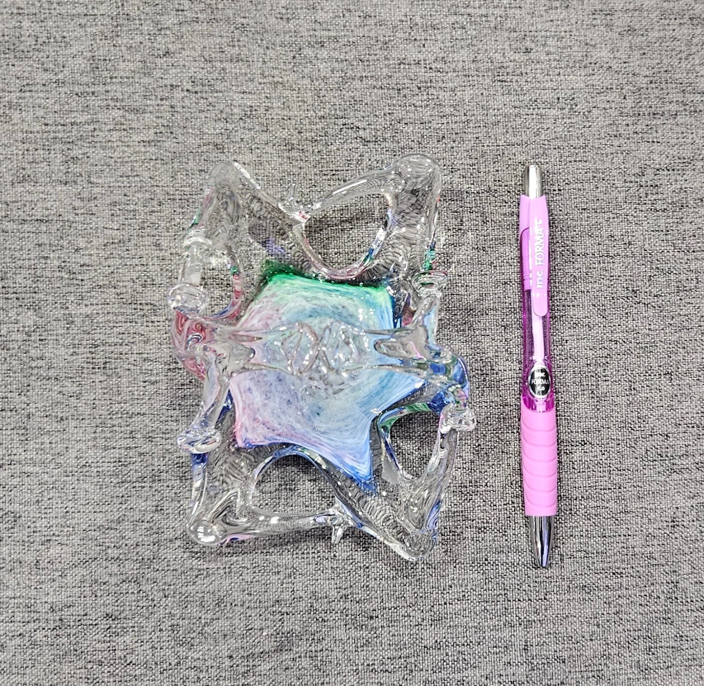 Hand Blown Art Glass Basket - photo 4