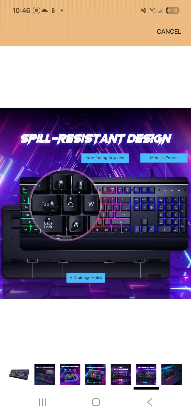 RGB Gaming Keyboard - 19 Key Anti-Ghosting - photo 4
