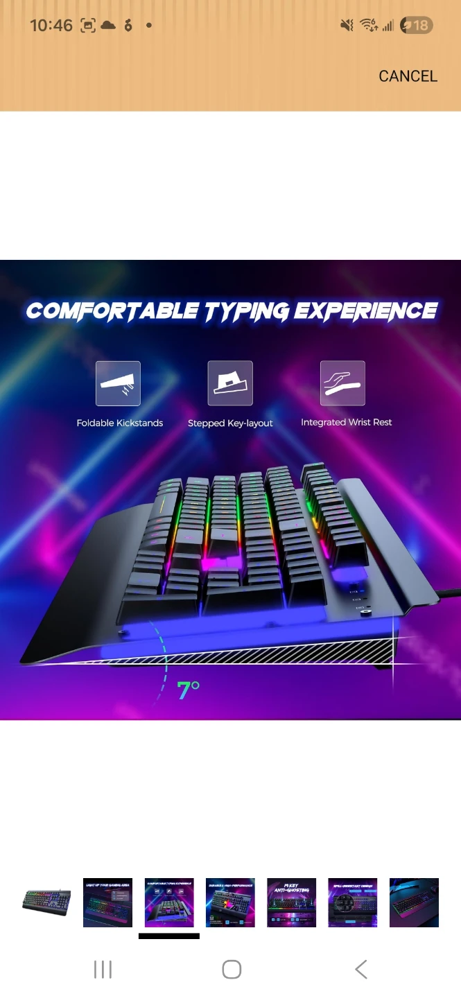 RGB Gaming Keyboard - 19 Key Anti-Ghosting - photo 5