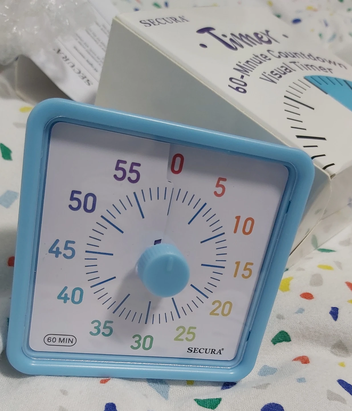 Secura Visual Timer for Kids - 60 Min