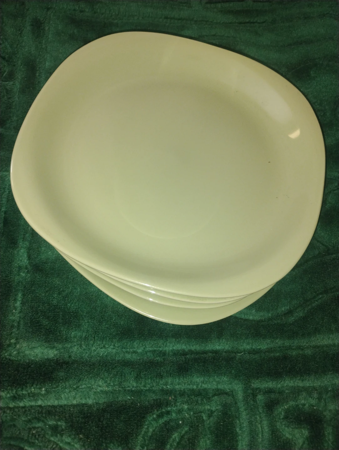 Set of 4 Light Green Serving Plates