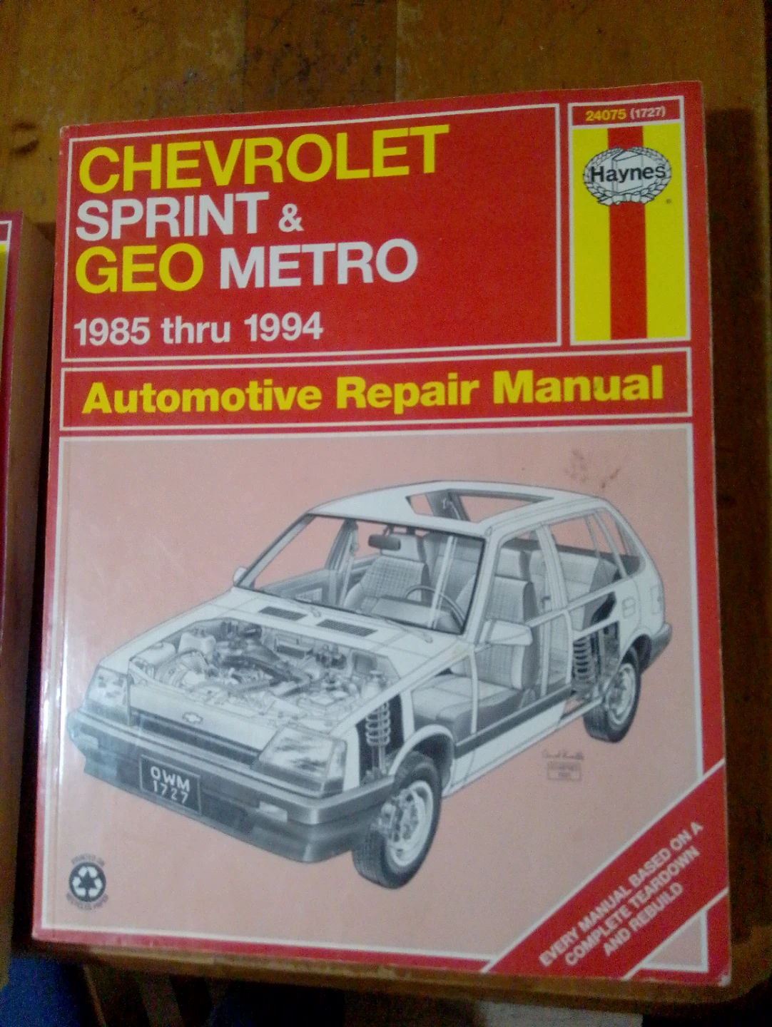 Chevrolet Sprint & Geo Metro Repair Manual 1985-1994