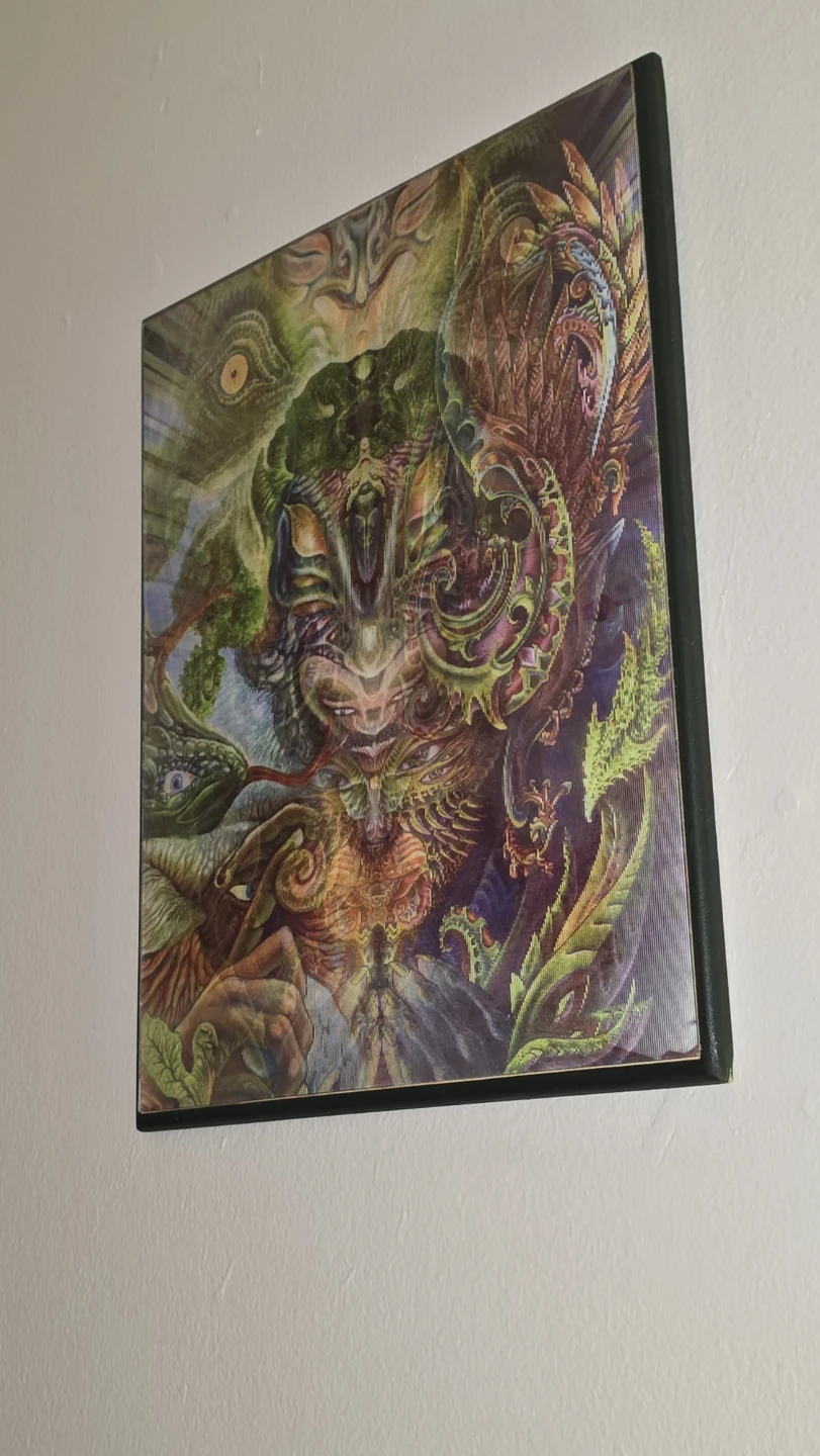 Psychedelic 3 Images in 1 Holographic Wall Art