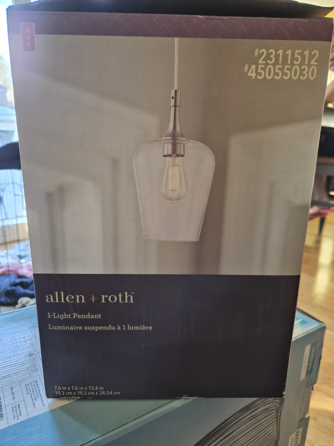 Allen + Roth 1-Light Pendant - NEW - photo 3