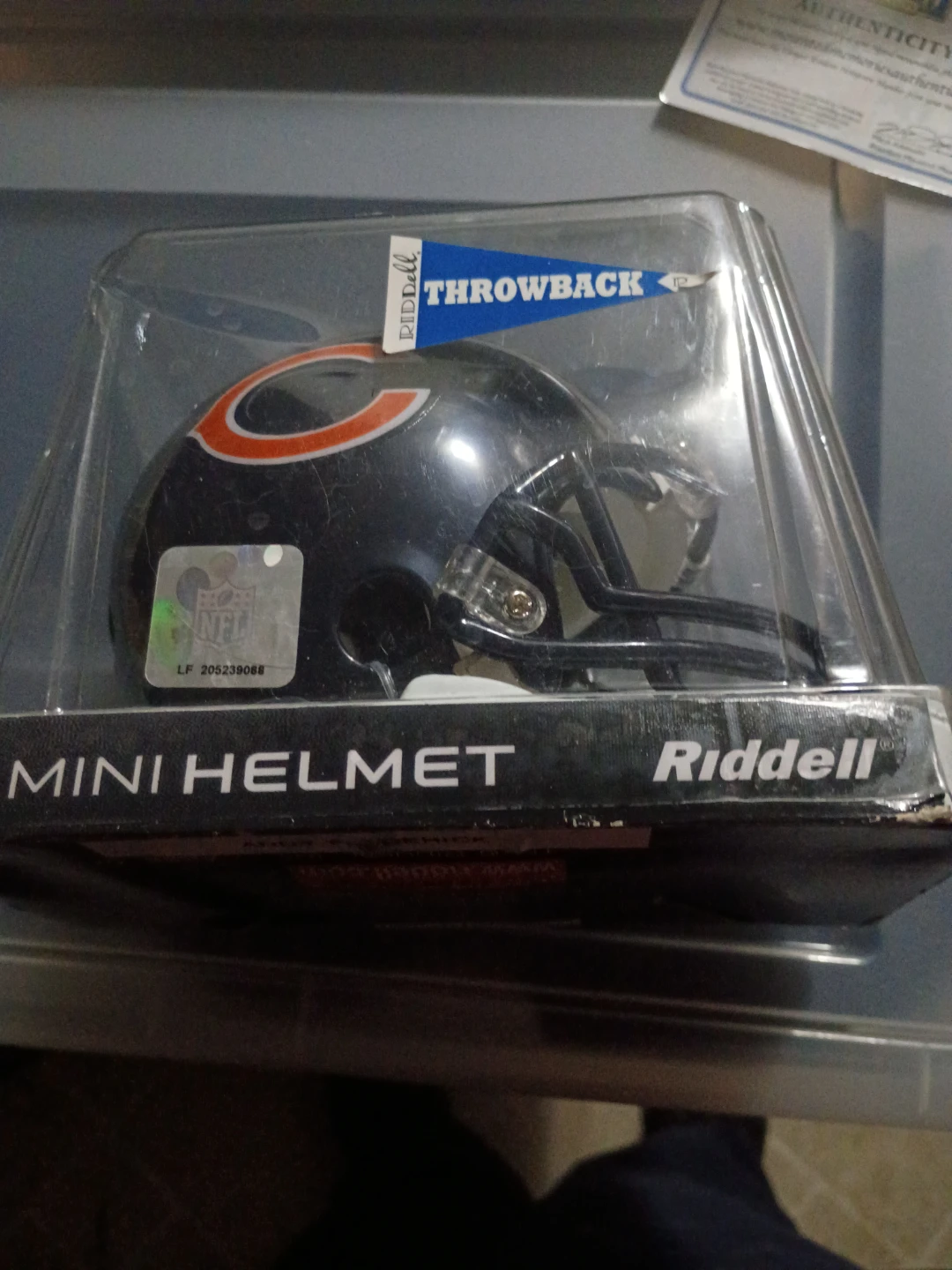 Riddell Chicago Bears Mini Helmet Andy Frederick Autograph
