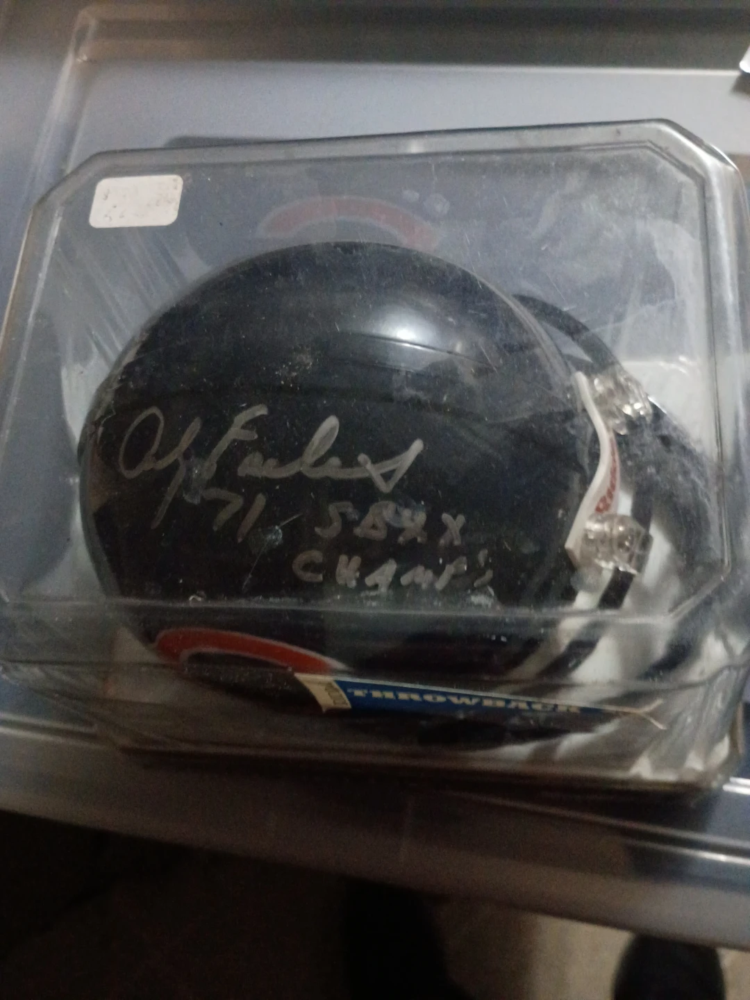 Riddell Chicago Bears Mini Helmet Andy Frederick Autograph - photo 2