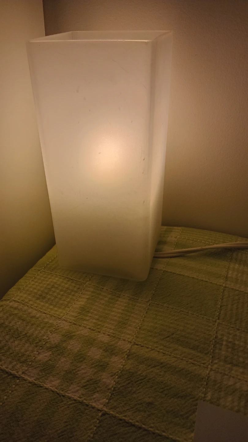 IKEA  White Square Table Lamp