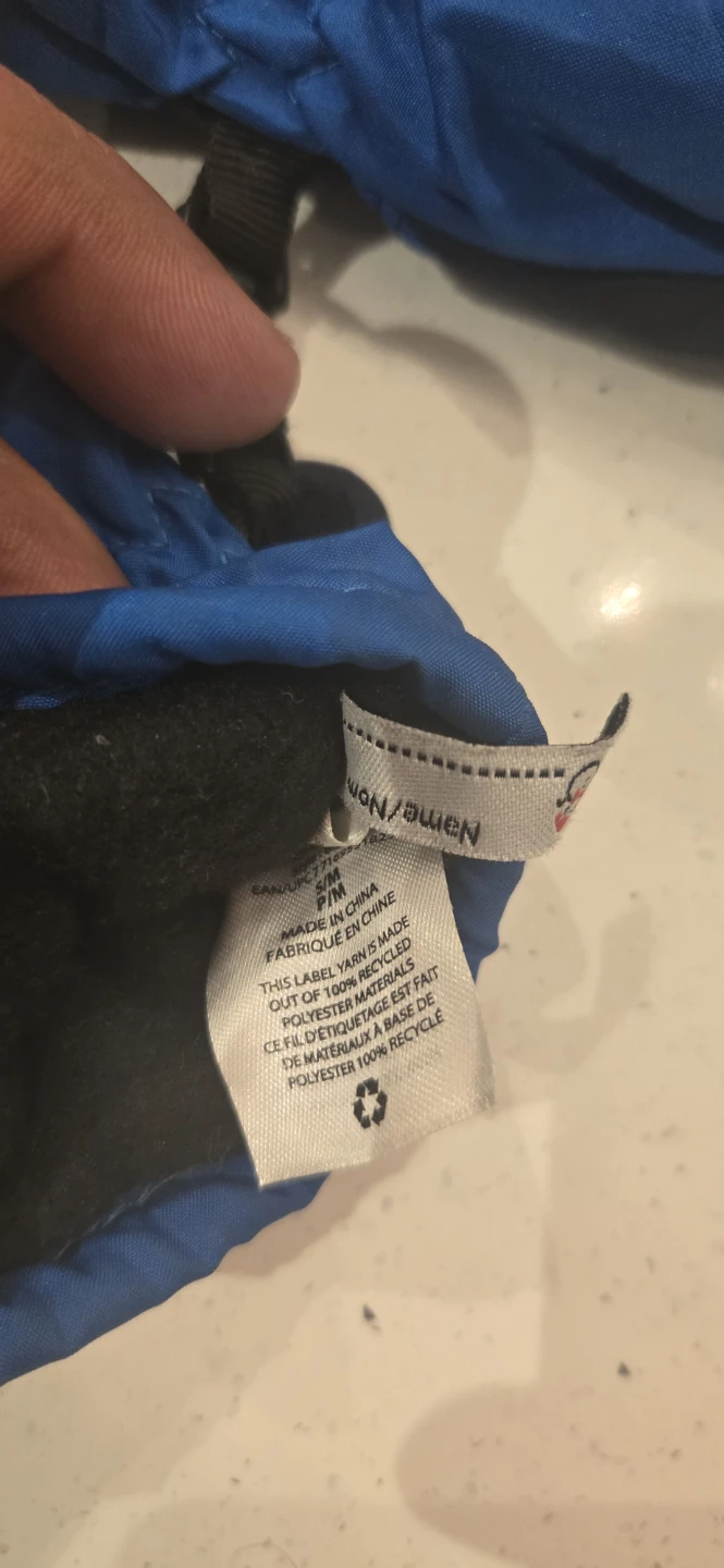 Blue & Black Kids' Snow Gloves - Size M