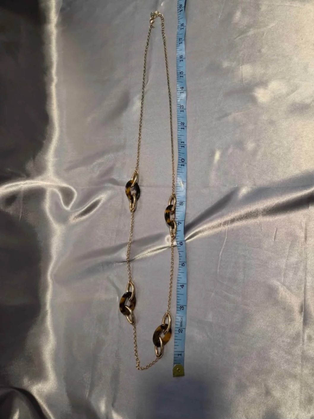 Vintage NRQ Tortoise Bead & Gold Tone Necklace - photo 5