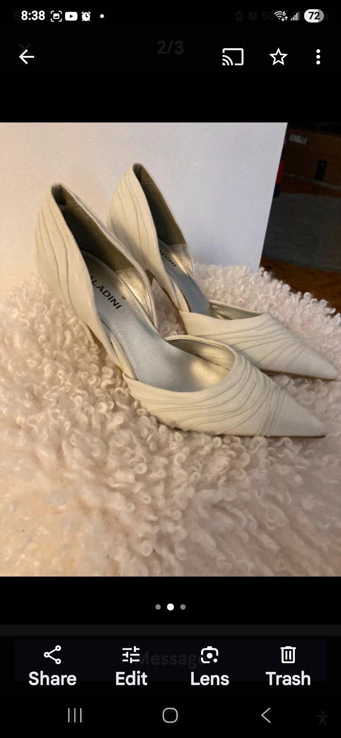 BALADINI White Leather Heels - Size 8 - photo 2