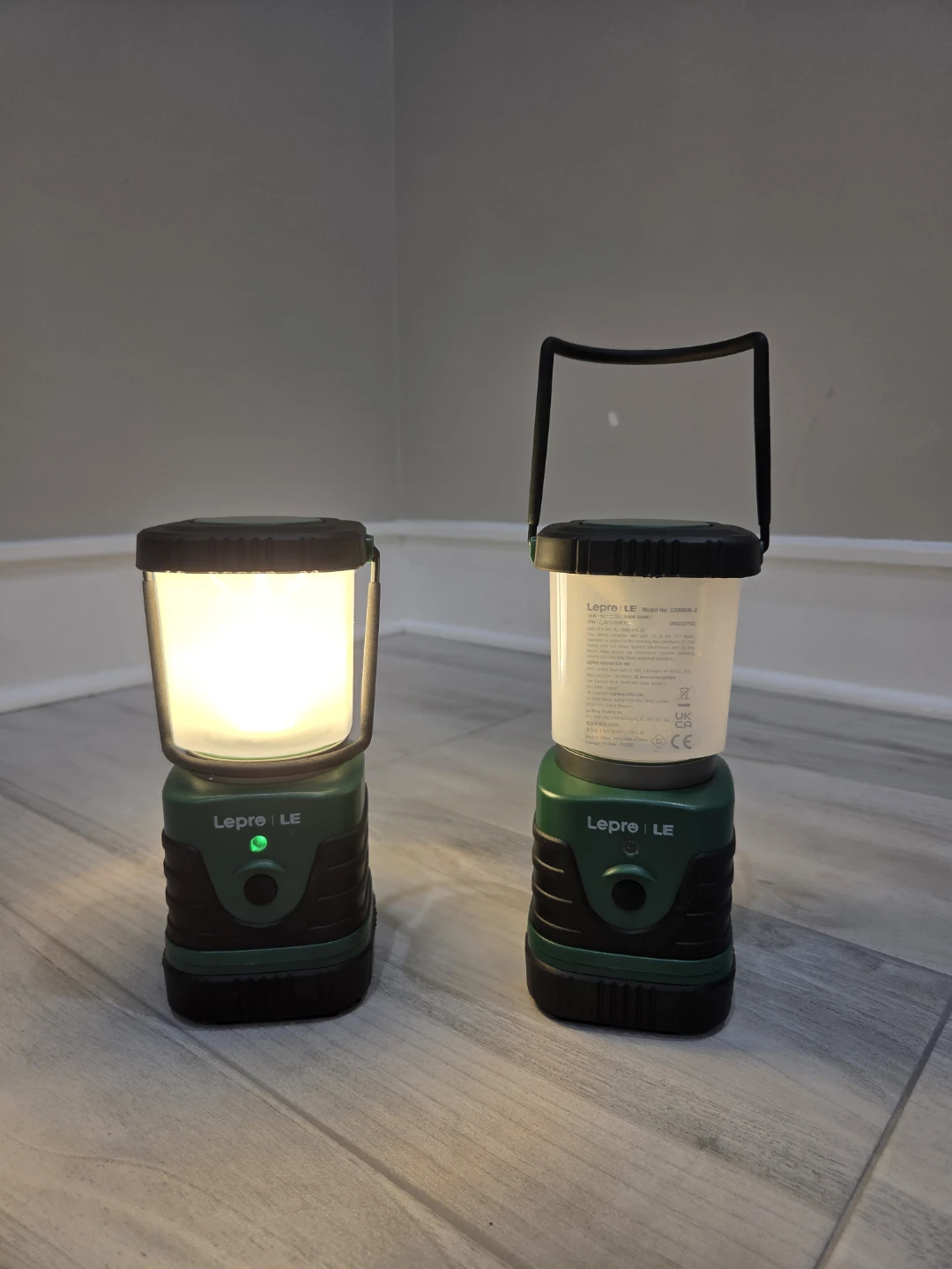 Two Lepro LE LED Camping Lantern