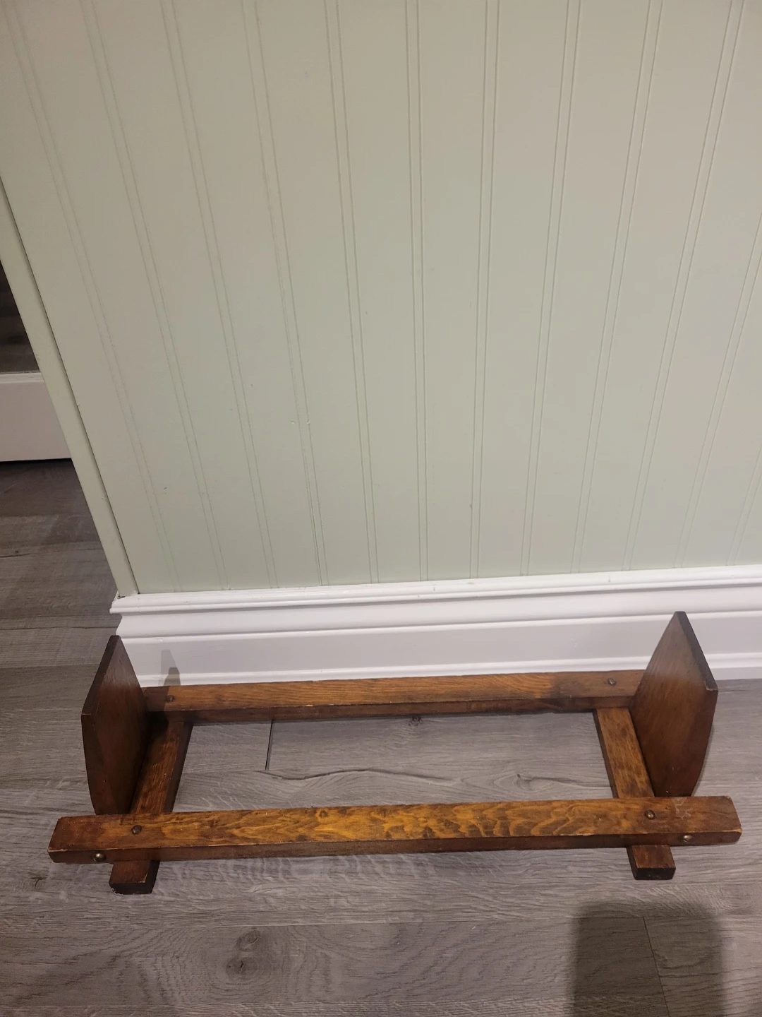 Antique Wood Book Rack. Book Shelf.